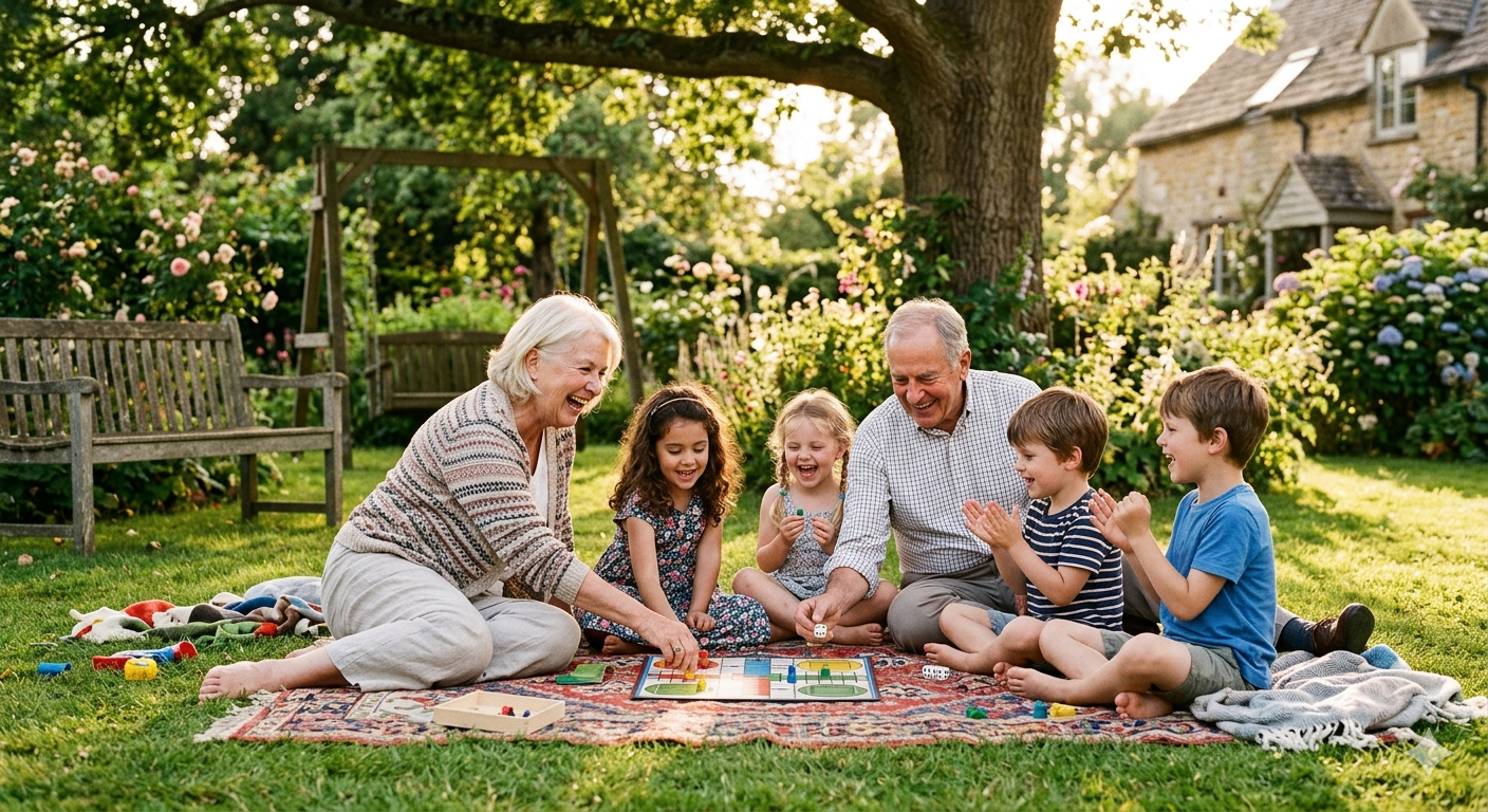 Familia disfrutando un día al aire libre