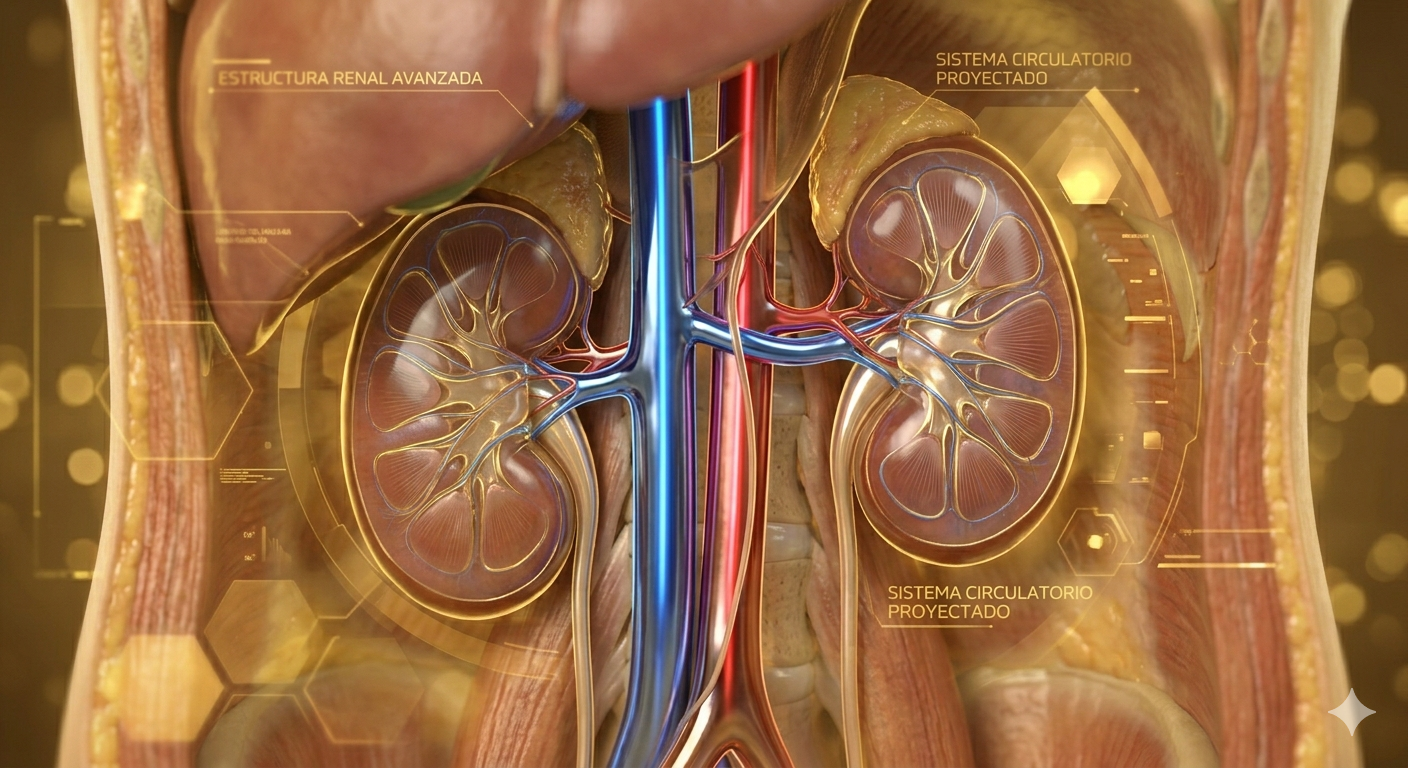 Ilustración de salud renal y bienestar